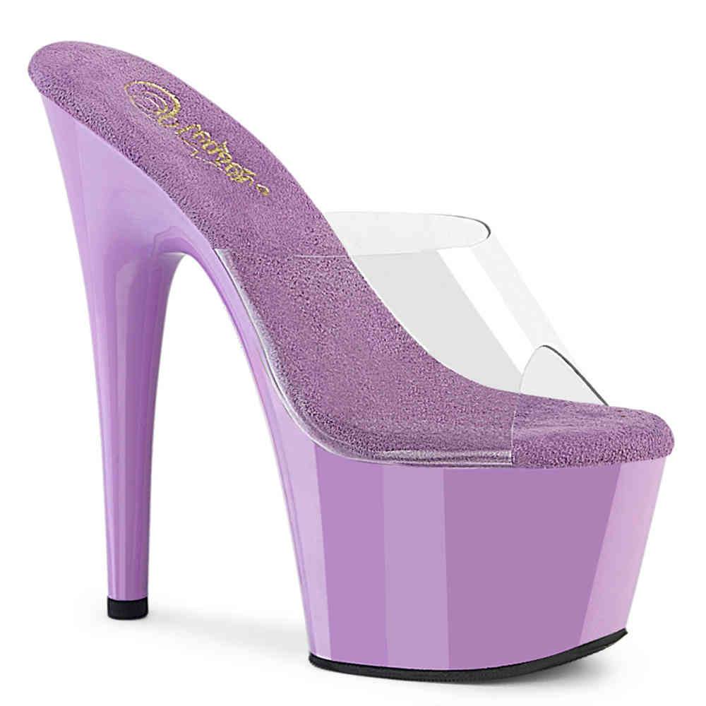 Pleaser - ADORE701 Sandales à plateforme - Transparent/Violet Product image